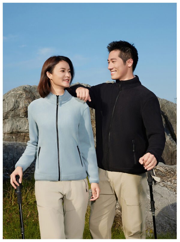 Custom Reversible Pile-Fleece Full-Zip Jacket for Cold-Store Teams — reference garment view 2
