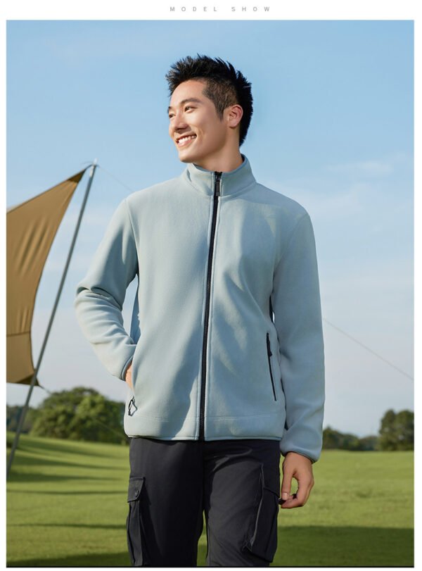Custom Reversible Pile-Fleece Full-Zip Jacket for Cold-Store Teams — reference garment view 4