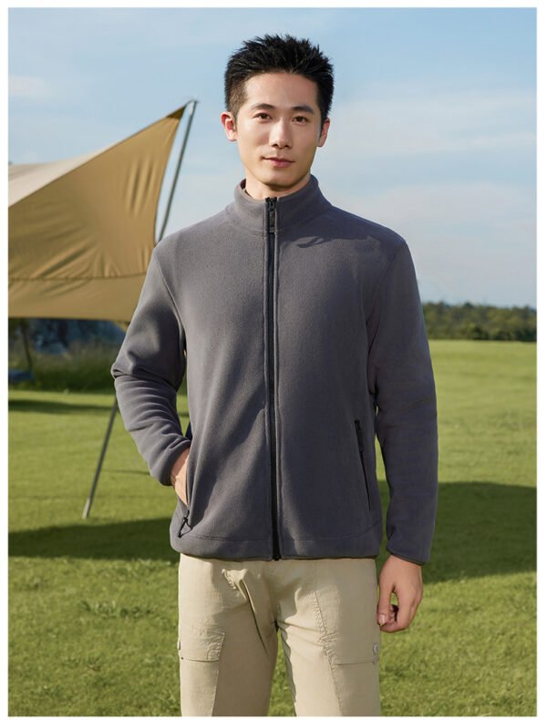 Custom Reversible Pile-Fleece Full-Zip Jacket for Cold-Store Teams — reference garment view 5