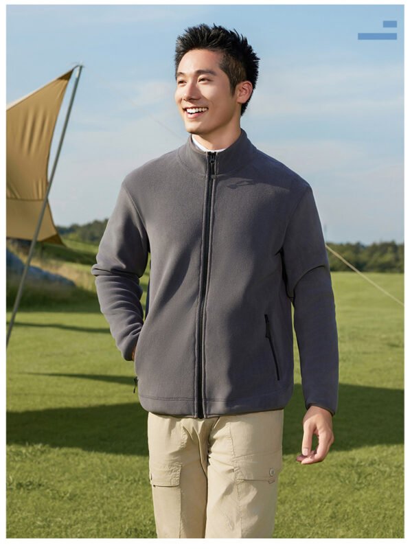 Custom Reversible Pile-Fleece Full-Zip Jacket for Cold-Store Teams — reference garment view 6