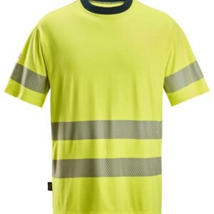 Custom Segmented-Reflective Hi-Vis Crew Work T-Shirt — garment development reference