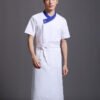 Custom Short-Sleeve Chef Jacket with Full Back Mesh and Contrast Collar Custom Short-Sleeve Chef Jacket with Full Back Mesh and Contrast Collar - additional product view