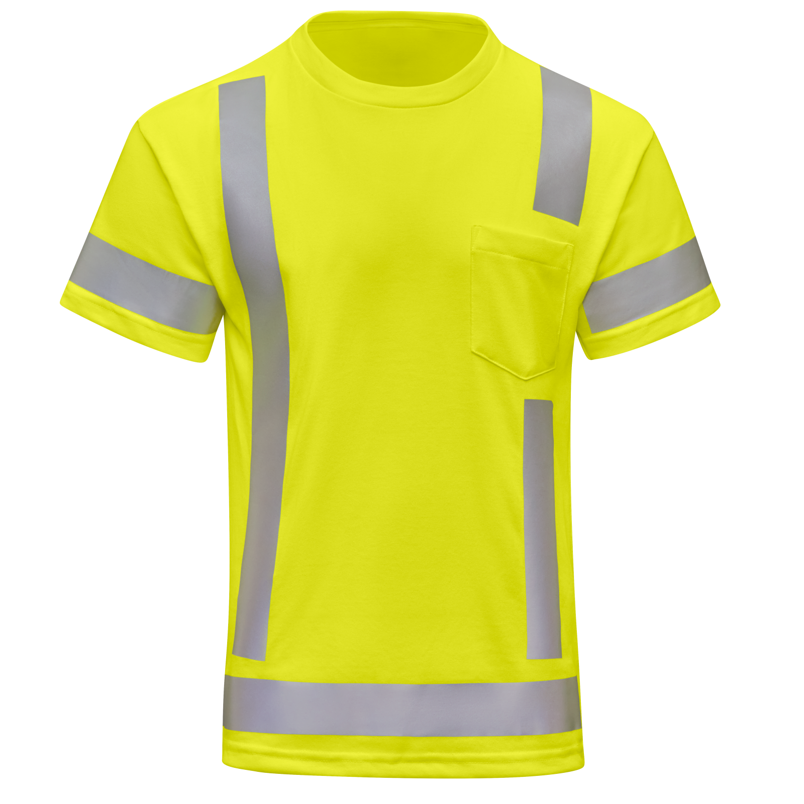 Custom Short-Sleeve Hi-Visibility Pocket Jersey Work T-Shirt — garment development reference