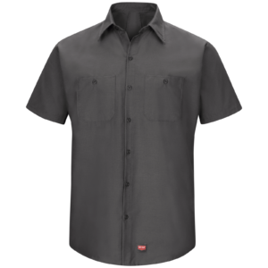 Custom Short-Sleeve Ripstop Work Shirt with Mobility Back Panel — garment development reference