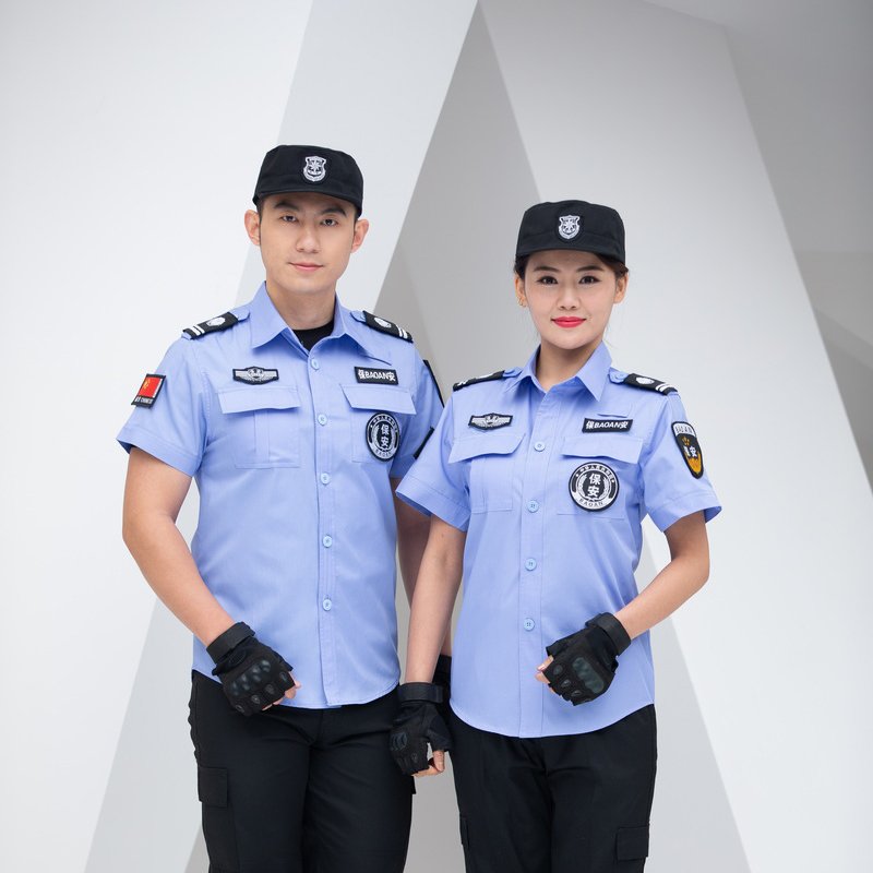 Security Guard Uniform — HT045-475 Security straight‑cut long‑sleeve shirt garment reference