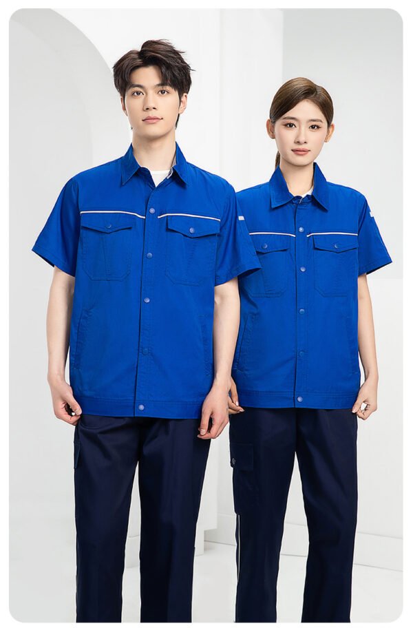 Custom Short-Sleeve Snap-Front Moisture-Management Work Shirt — reference garment view 2