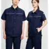 Custom Short-Sleeve Snap-Front Moisture-Management Work Shirt — garment development reference