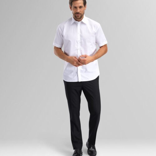 Custom Short-Sleeve Woven Business Work Shirt Custom Short-Sleeve Woven Business Work Shirt — garment development reference