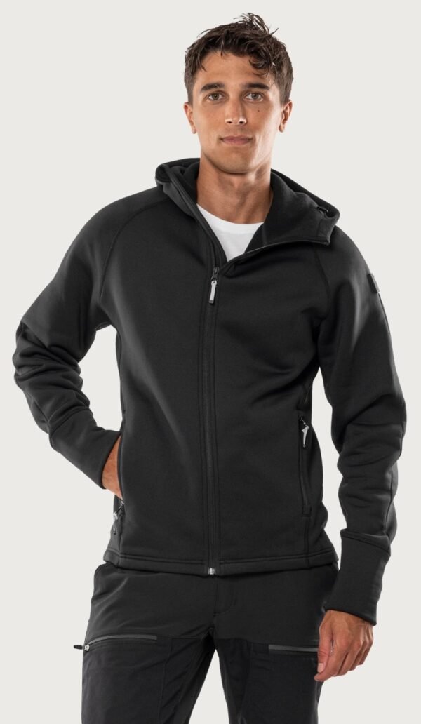 Custom Smooth-Face Stretch Fleece Work Hoodie Custom Smooth-Face Stretch Fleece Work Hoodie — reference garment view 3