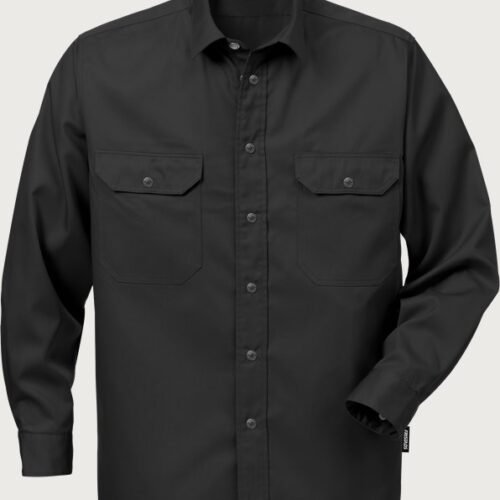 Custom Snap-Front Cotton Work Shirt with Coordinated Uniform Colourways Custom Snap-Front Cotton Work Shirt with Coordinated Uniform Colourways — garment development reference