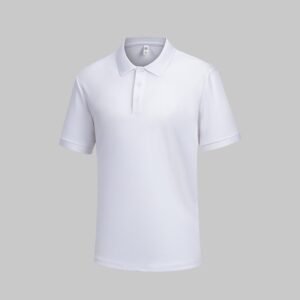 Custom Solid-Color Mesh Work Polo Shirt with Three-Button Placket - additional same-model product view