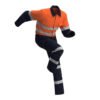 Custom Spring-Autumn Hi-Vis Contrast Coverall with Flexible Waist Custom Spring-Autumn Hi-Vis Contrast Coverall with Flexible Waist - additional same-model product view