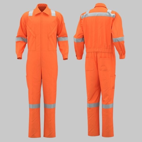 Custom Spring-Autumn Hi-Vis Cotton Coverall with Adjustable Cuffs Custom Spring-Autumn Hi-Vis Cotton Coverall with Adjustable Cuffs - additional same-model product view