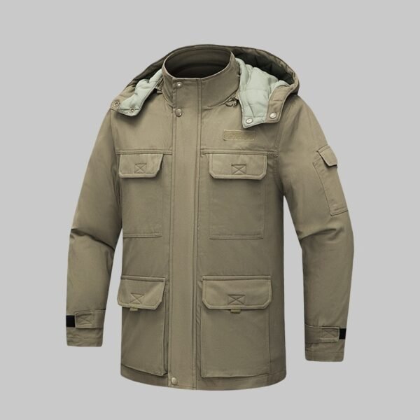 Custom Stand-Collar Detachable-Liner Winter Work Jacket — garment development reference