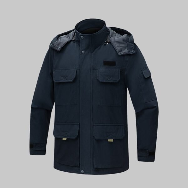 Custom Stand-Collar Detachable-Liner Winter Work Jacket — reference garment view 2