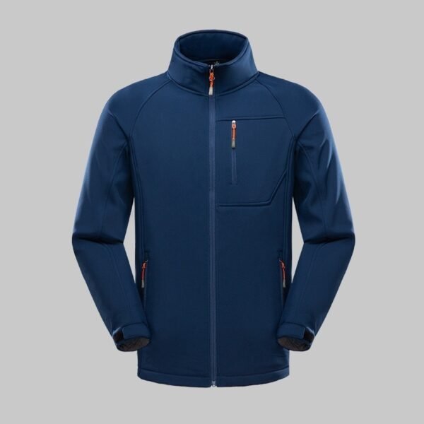 Custom Stand-Collar Single-Layer Softshell Work Jacket Custom Stand-Collar Single-Layer Softshell Work Jacket — garment development reference