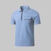 Custom Stretch Color-Block Work Polo with Secure Chest Pocket - additional same-model product view