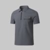Custom Stretch Color-Block Work Polo with Secure Chest Pocket - additional same-model product view