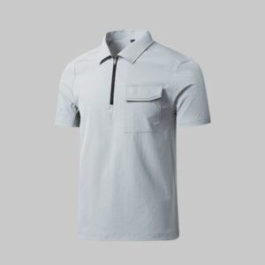 Custom Stretch Color-Block Work Polo with Secure Chest Pocket - additional same-model product view