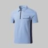 Custom Stretch Color-Block Work Polo with Secure Chest Pocket - additional same-model product view