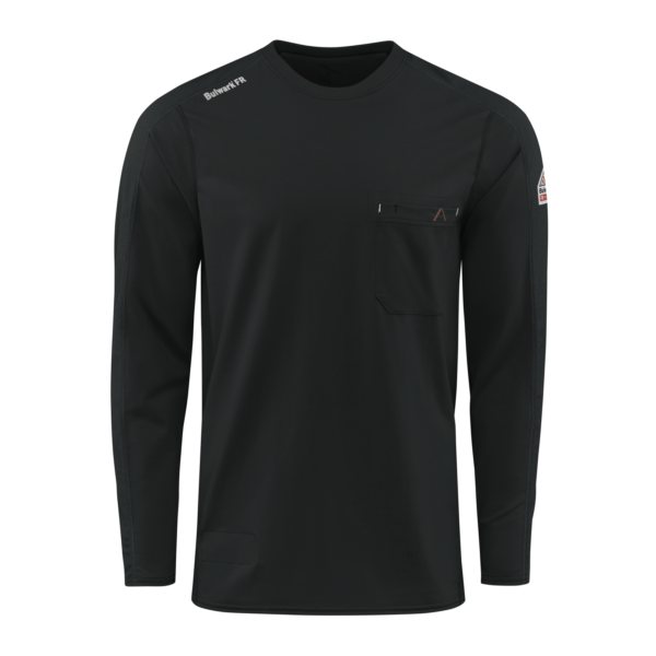 Custom Stretch Jersey Work Tee with Reinforced Pen Pocket Crew Neck Short Sleeve T-Shirt — Men's Flex Knit Tee garment reference