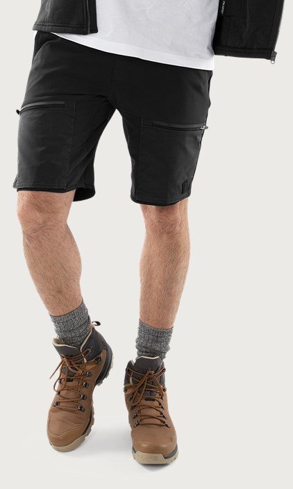 Custom Stretch-Panel Utility Work Shorts — garment development reference