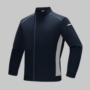 Custom Stretch Softshell Work Jacket with Stand Collar — garment development reference