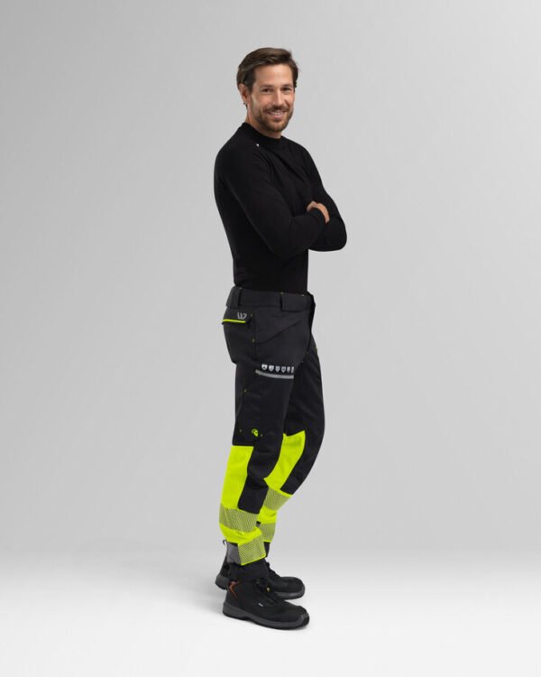 Custom Stretch Utility Hi-Vis Inspired Work Trousers Custom Stretch Utility Hi-Vis Inspired Work Trousers — garment development reference