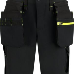 Custom Stretch Utility Work Shorts with Detachable Tool Pockets — garment development reference