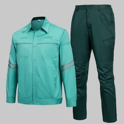Custom Summer Anti-Static High-Visibility Workwear Set Custom Summer Anti-Static High-Visibility Workwear Set — garment development reference