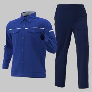 Custom Summer Long-Sleeve Concealed-Snap Work Shirt Set — garment development reference