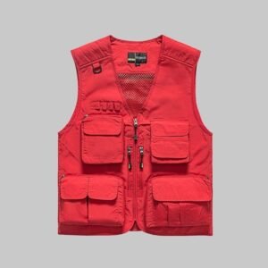 Custom Summer Mesh Utility Vest with Configurable Back — garment development reference