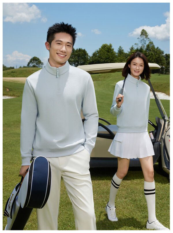 Custom Textured-Face Fleece Half-Zip Work Top Custom Textured-Face Fleece Half-Zip Work Top — reference garment view 2