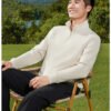 Custom Textured-Face Fleece Half-Zip Work Top Custom Textured-Face Fleece Half-Zip Work Top — reference garment view 6