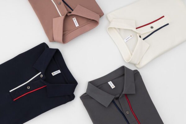 Custom Textured Piqué Long-Sleeve Work Polo with Rib Cuffs — reference garment view 5