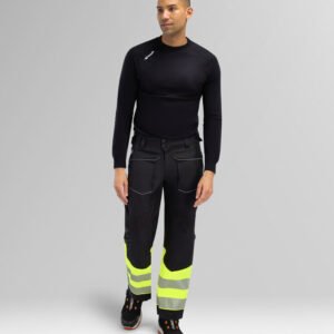 Custom Three-Layer Shell Work Trousers with Adjustable Waist and Reflective Trim — garment development reference