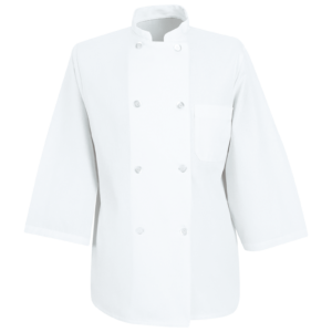 Custom Three-Quarter Sleeve Reversible Double-Breasted Chef Coat — garment development reference
