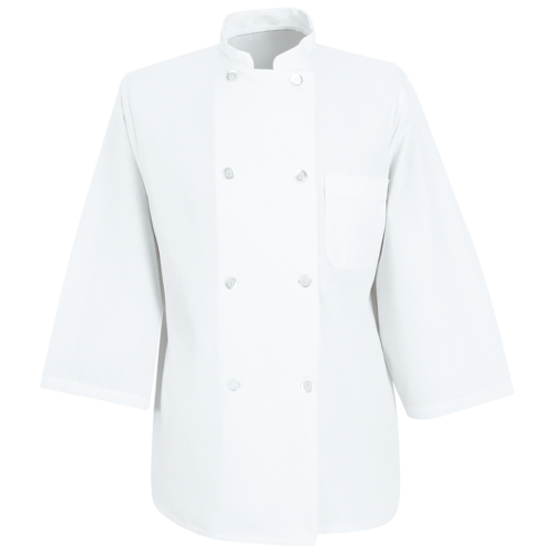 Custom Three-Quarter Sleeve Reversible Double-Breasted Chef Coat — garment development reference