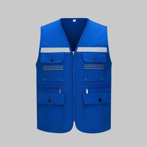 Custom Topstitched High-Visibility Utility Vest — reference garment view 2
