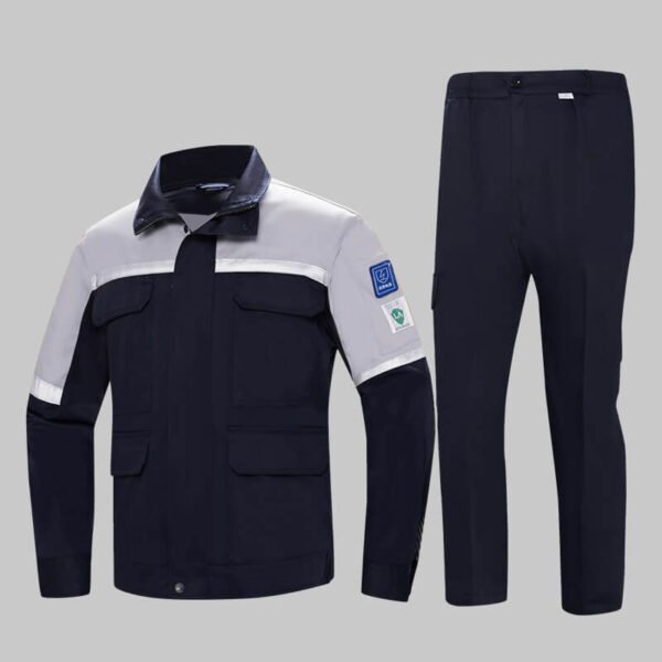 Custom Two-Tone Hi-Vis Anti-Static Workwear Suit — garment development reference