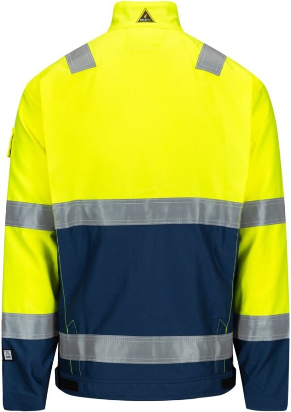 Custom Two-Tone Utility Work Jacket with Reflective Layout Options Custom Two-Tone Utility Work Jacket with Reflective Layout Options — garment development reference