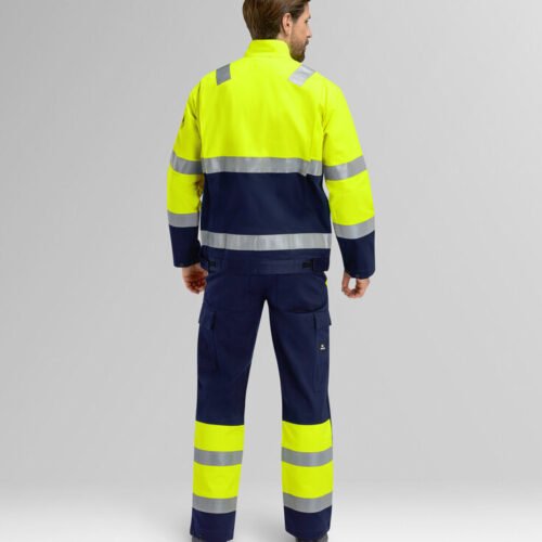 Custom Two-Tone Utility Work Jacket with Reflective Layout Options Custom Two-Tone Utility Work Jacket with Reflective Layout Options — reference garment view 4