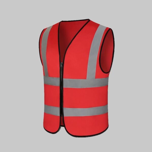 Custom Two-Vertical Two-Horizontal Reflective Work Vest Custom Two-Vertical Two-Horizontal Reflective Work Vest - additional same-model product view