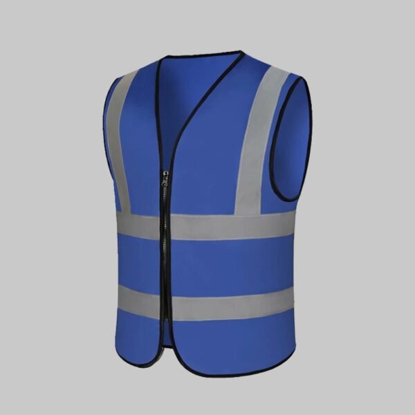 Custom Two-Vertical Two-Horizontal Reflective Work Vest Custom Two-Vertical Two-Horizontal Reflective Work Vest - additional same-model product view