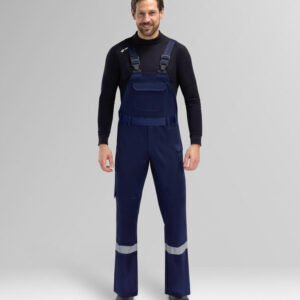 Custom Utility Bib Work Trousers with Adjustable Knee-Pad Pockets — garment development reference