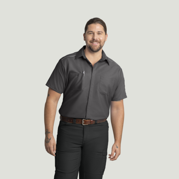 Custom Ventilated Short-Sleeve Utility Work Shirt — garment development reference