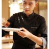 Custom Ventilated Shoulder Mesh Long-Sleeve Chef Jacket Custom Ventilated Shoulder Mesh Long-Sleeve Chef Jacket — reference garment view 6