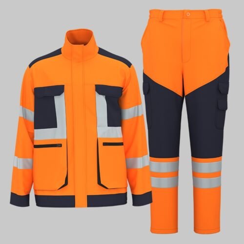 Custom Winter Hi-Visibility Fleece-Backed Jacket and Trouser Set Custom Winter Hi-Visibility Fleece-Backed Jacket and Trouser Set - additional same-model product view