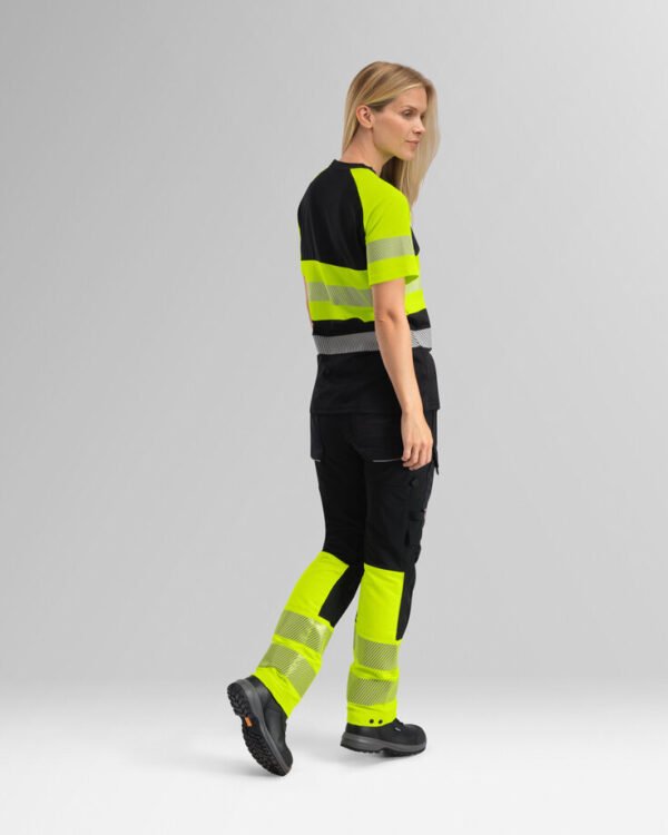 Custom Women’s Contrast Visibility Crew-Neck Work T-Shirt Custom Women’s Contrast Visibility Crew-Neck Work T-Shirt — reference garment view 5