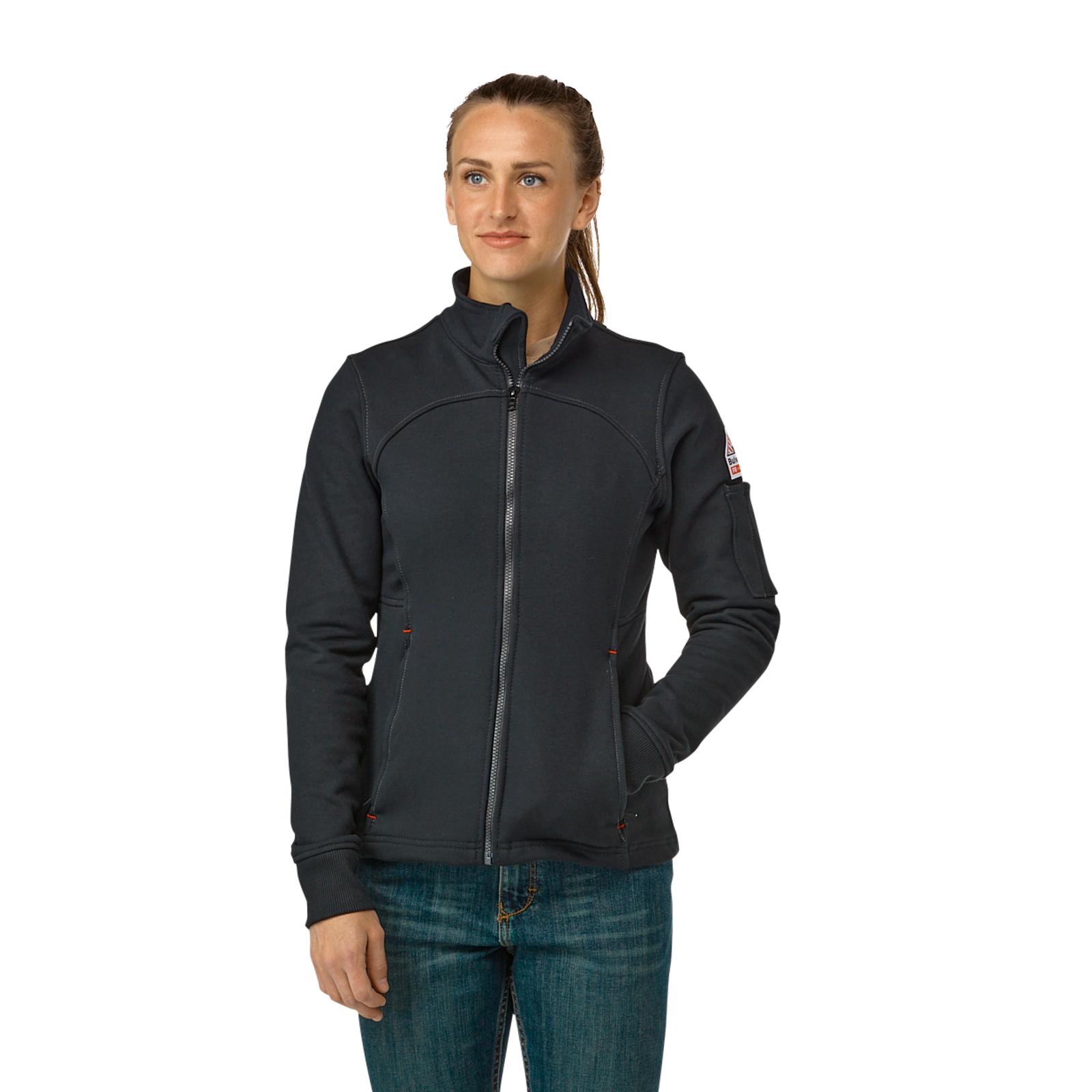Custom Women’s FR Zip-Front Fleece Work Jacket — garment development reference